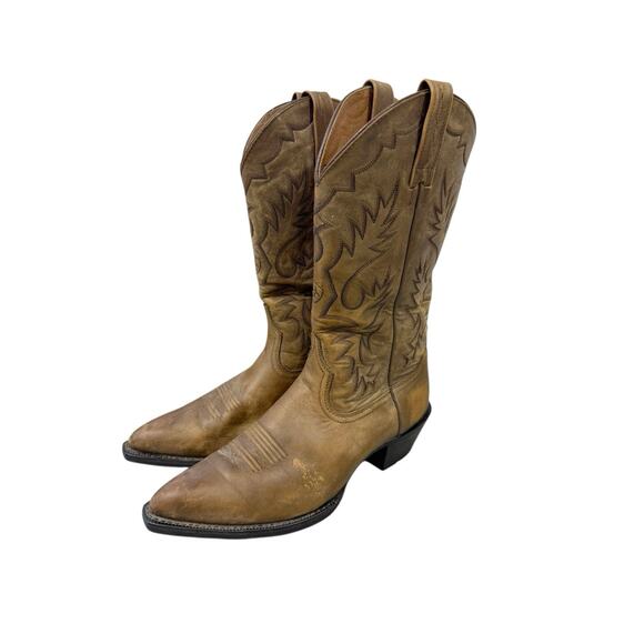 ARIAT Mens 10 D Distressed Western Boots Style #35129 Brown Tan Cowboy Shoe - Picture 1 of 8